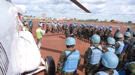Chinese peacekeepers conduct joint drill with multinational peacekeeping units in Abyei