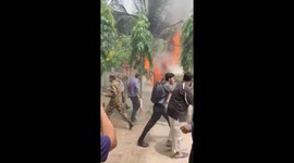 Training jet crashes into school campus killing one person in Bangladesh