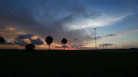 US: Sunset seen from Orlando Florida airport