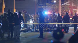 US, Los Angeles: Historic South Central Fatal Shooting Graphic Content