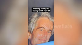 Trump and Epstein poster appears near US embassy ahead of state visit