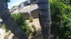 Out of Control Car Slams Into Parked Vehicles