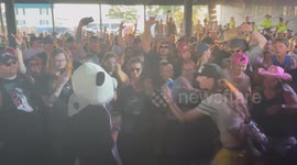 Pandas Charge Mosh Pit During Escape the Fate at Rock Fest 2025