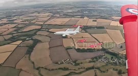 UK: RAF’s Wedgetail Soars With Red Arrows In Historic First Flypast