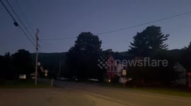 Sunset on Route 346 Pownal Vermont near the State Line in New York