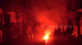 Italy: AS Roma fans mark club’s 98th birthday with midnight celebration in Rome