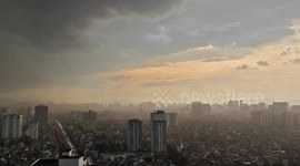 Timelapse shows storm engulfing Hanoi as it moves towards China