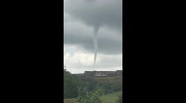 UK: Rare Possible Tornado Spotted in Marsden, West Yorkshire