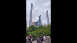 Peaceful morning run through scenic Central Park in New York, USA