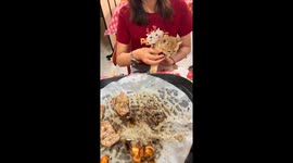 Munchkin cat stubbornly refuses fruit in Shanghai, China