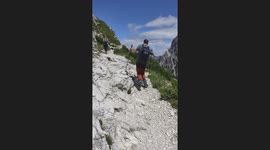 Disabled man climbs mountain trail alone in the Italian Alps — no assistance