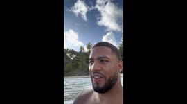 Beachgoer caught off guard as wave sweeps him in Río San Juan, Dominican Republic