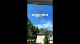 Drone delivery caught on camera in Dublin 15, perfectly synced with a trending viral Indian audio saying “Technology!”. A funny, futuristic and highly shareable moment showing the future of urban deliveries – ideal for social media and news outlets.