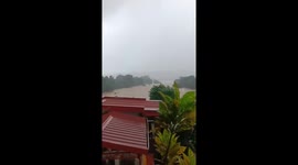 Relentless rain submerges neighborhood in river flooding in Montalban, Rizal, Philippines