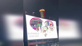 Mascots Imitate Famous Coldplay Kiss Cam Scene At Hartford Stadium