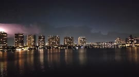 US: Lightning Puts On A Dazzling Show Over Sunny Isles Beach