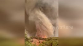 Türkiye: Fire Tornado Spins Through Bilecik As Wildfires Rage Across Turkey