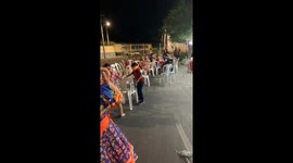 Blindfolded Son Struggles To Strike Pinata