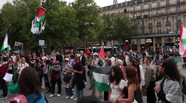 France: Protest held in France against Israeli attacks on Gaza