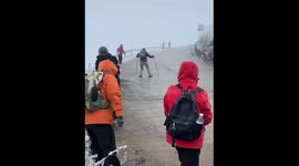 The Climber Slips down the Mountain