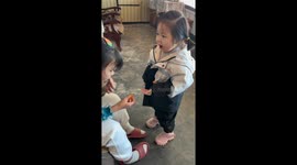 The Little Girl Asks Her Sister for Sweet Potatoes