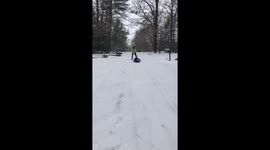 Girl Hates Christmas After First Solo Sled Ride