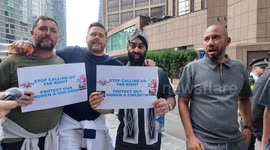 A Sikh protestors talks about his fears and anger at the Illegal Immigrants being housed at the Britannia International Hotel in Canary Wharf
