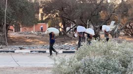 Palestinians walk miles to reach Gaza aid centers for limited flour