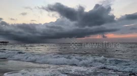 Storm brewing near Avon Beach, North Carolina, USA