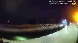 Cop swims through canal to save stranded puppy in Arizona