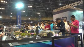 Thousands of diecast toy cars displayed at event in Bangkok