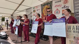 Gloucester Phlebotomists Strikers Get Ovation at Tollpuddle Rally