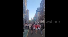 US: March for Palestine Held in New York