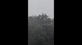 Thunderstorm with strong winds and heavy rain hits Bristol, Tennessee, USA