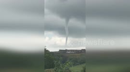 Locals shocked by tornado swirling over village in Yorkshire