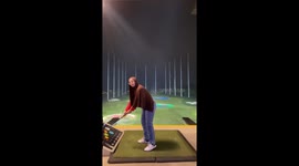 Golf club goes flying during nighttime swing attempt in Naperville,  Illinois, USA