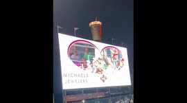 Mascots spoof viral CEO-HR kiss cam moment at Dunkin’ Park in Hartford, Connecticut, USA