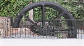 Historic watermill wheel restored in Kent, UK