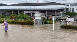 Flash floods swamp roads and hospital in northern Thailand as tropical storm Wipha hits