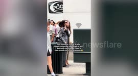 Footage shows Anne Hathaway filming Devil Wears Prada sequel