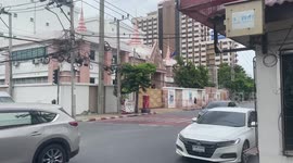 Soldiers patrol Cambodian Embassy in Bangkok amid border clashes