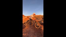 Daredevil cyclist takes bold leap off cliff in Utah despite knowing the risks