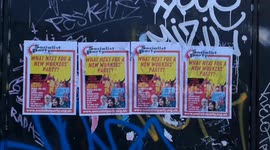 Hours after Jeremy Corbyn announces a new political party posters go up in Whitechapel supporting them