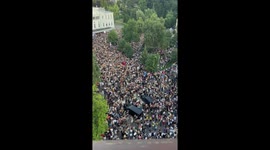 Protesters rally against anti-corruption law near Franka Theater in Kyiv, Ukraine