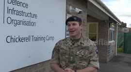 Some of The First Afghans to Arrive in the UK at a small Army Camp at Chickerell Dorset UK December 2023.