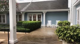 Moderate rain reduces visibility in Lake Buena Vista, Florida