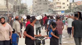 Hunger-stricken Palestinians head to aid centers for limited flour supplies