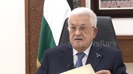 Palestinian president says Israel must end Gaza siege, stop trying to annex West Bank