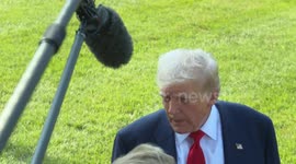US: US President Trump departs White House en route to Scotland (2)