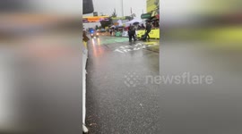 Cycling Chaos As Intruder Slammed By Police At Tour De France Finish Line
